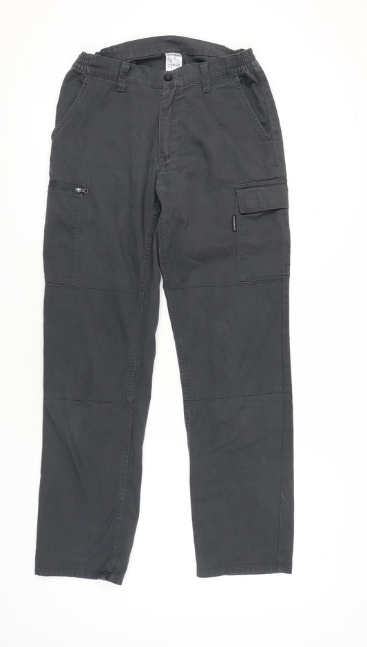 Decathlon Men's Black Cargo Trousers - M