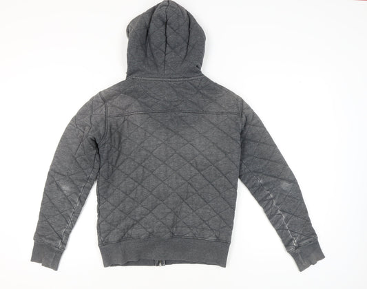 Firetrap Men's Grey Full Zip Hoodie, Small