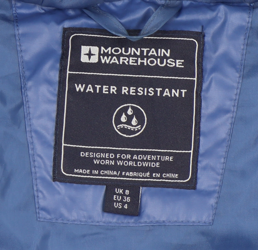 Mountain Warehouse Women's Blue Puffer Jacket UK 8