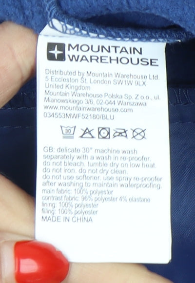 Mountain Warehouse Women's Blue Puffer Jacket UK 8
