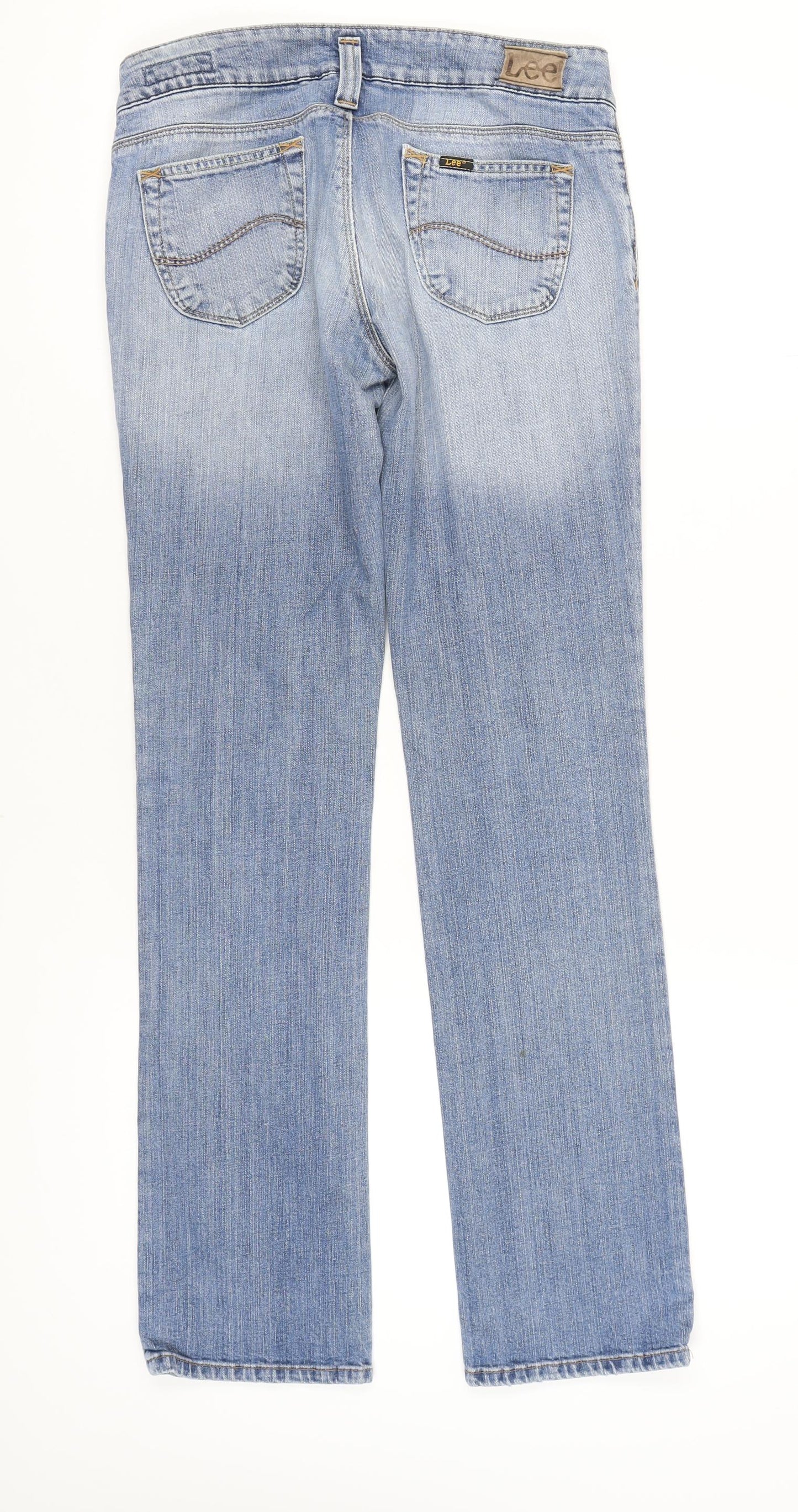 Lee Women's Blue Straight Jeans, Size 10, Light Wash