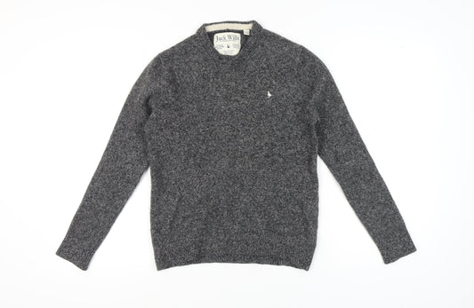 Jack Wills Men's Grey Wool Pullover Jumper S