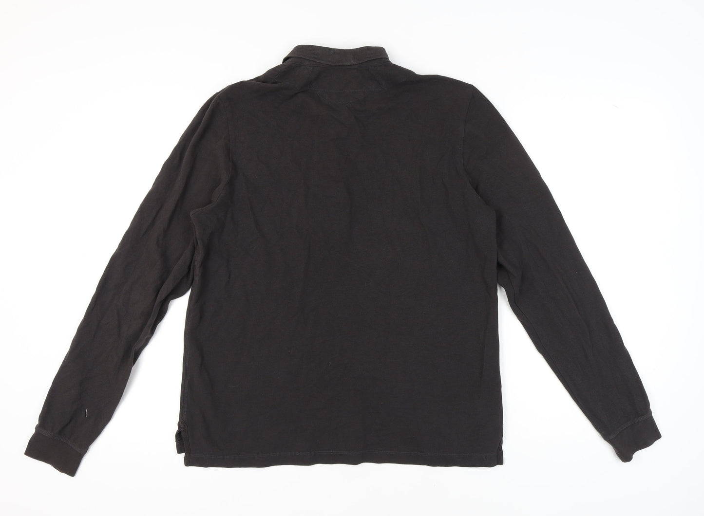 AllSaints Black Long Sleeve Men's Polo M