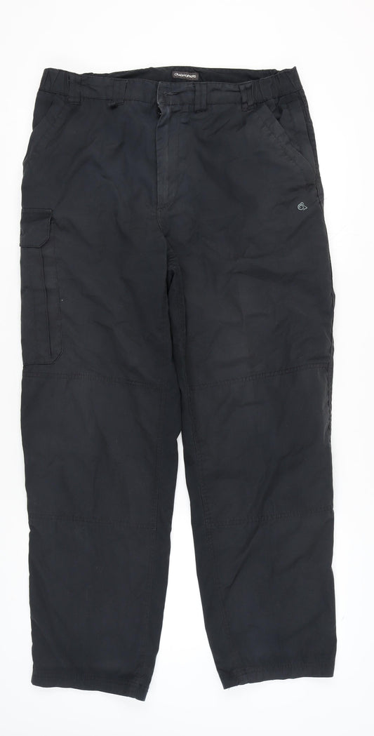 Craghoppers Men's Black Cargo Trousers Size 34