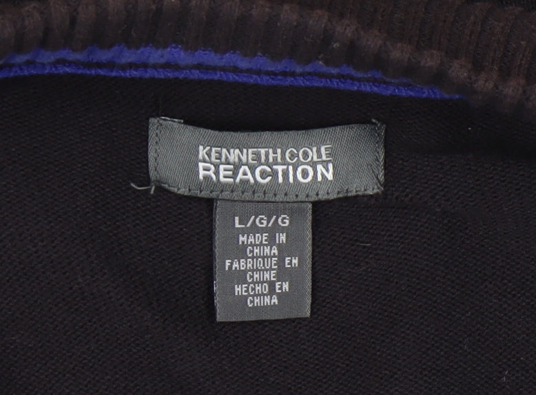 Kenneth Cole Reaction Men's Black Full Zip Jumper L