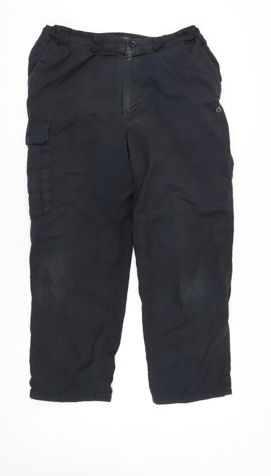Craghoppers Mens Black Cargo Trousers 34 Casual Travel