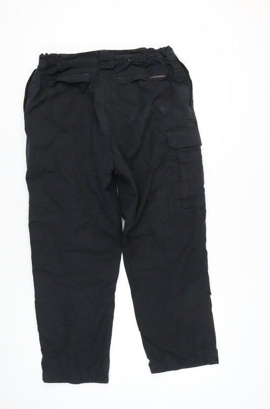 Craghoppers Mens Black Cargo Trousers 34 Casual Travel