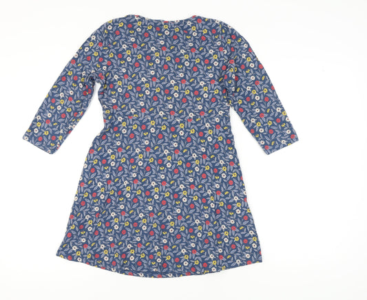 Seasalt Cornwall Women's Blue Floral Tunic Dress Size 10