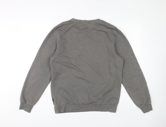 Puma Men's Grey Crew Neck Pullover Sweatshirt S