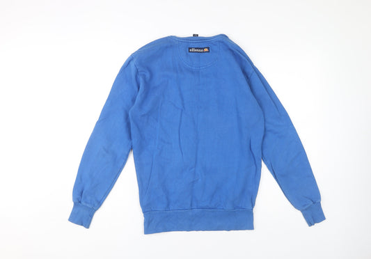 Ellesse Men's Blue Pullover Sweatshirt XS, Logo Print
