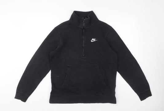 Womens UK M Regular Nike Black Pullover Sweatshirt