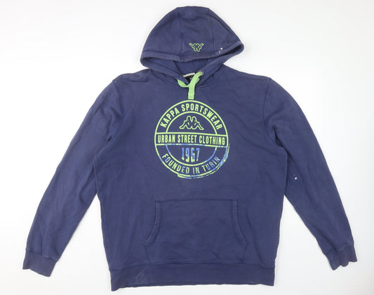 Kappa Men's Blue Pullover Hoodie XL