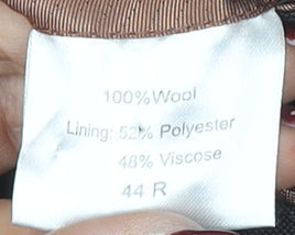 Brand and care label for Linea Men's Brown 44 Suit Jacket - Wool Formal Wear