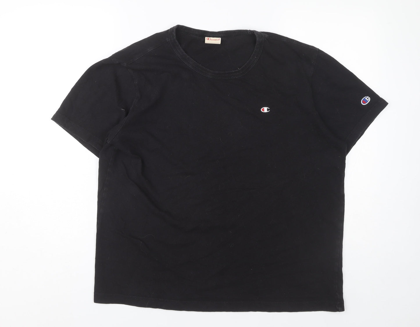Champion Men's XL Black Crew Neck T-Shirt