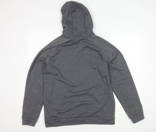 Nike Men's Grey Pullover Hoodie, M, Fleece, Logo