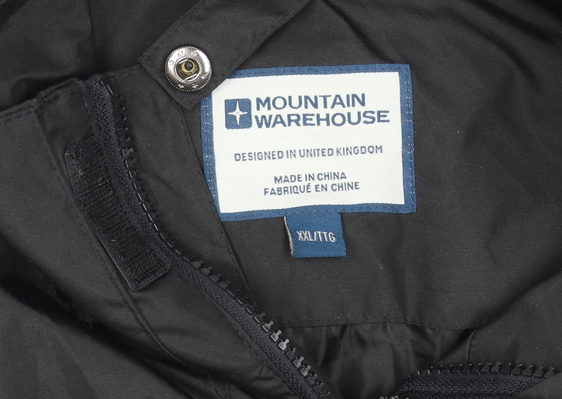 Mountain Warehouse Men's Black 2XL Rain Coat
