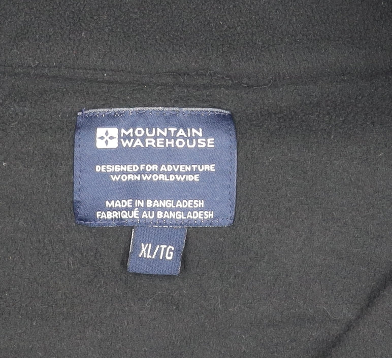 Mountain Warehouse Unisex Sweatshirt Black XL Fleece Zip Outdoor
