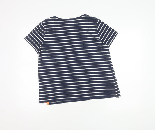 Crew Clothing Women’s Blue Striped T-Shirt Size 14