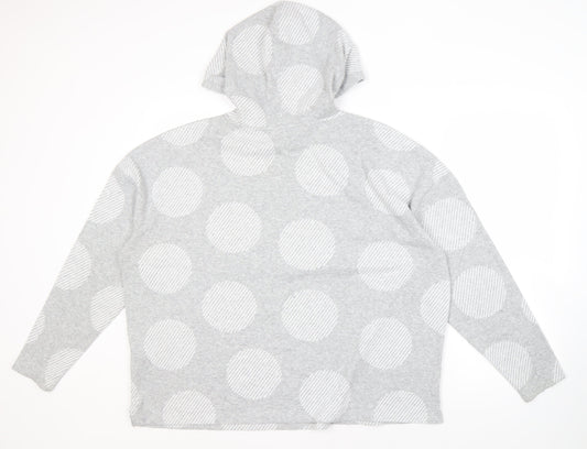 Marks and Spencer Women's Grey Polka Dot Hoodie Size 20