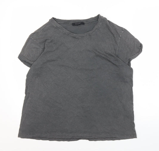 AllSaints Women's Grey Crew Neck T-Shirt Size 10