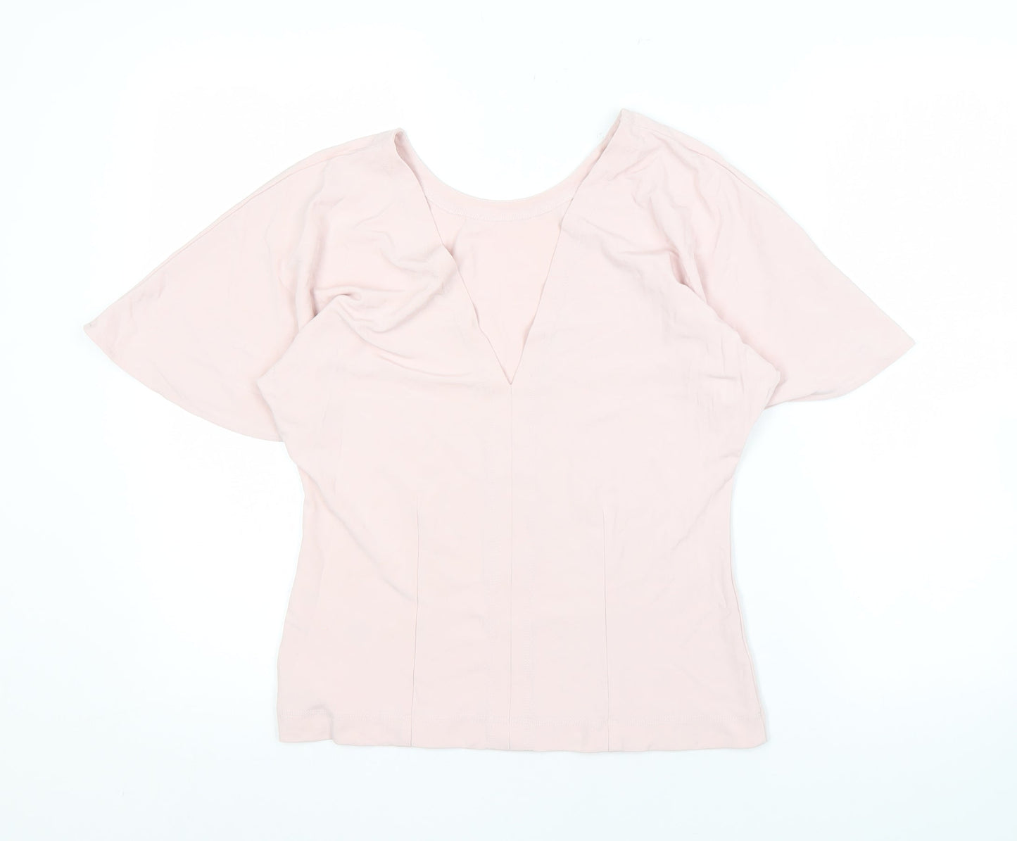 Reiss Women's Pink T-Shirt, Solid, Size M