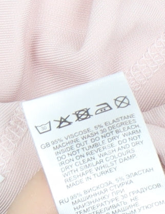Reiss Women's Pink T-Shirt, Solid, Size M