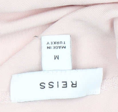 Reiss Women's Pink T-Shirt, Solid, Size M