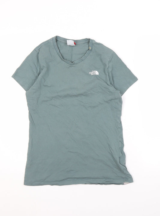 The North Face Women's Green V-Neck T-Shirt M