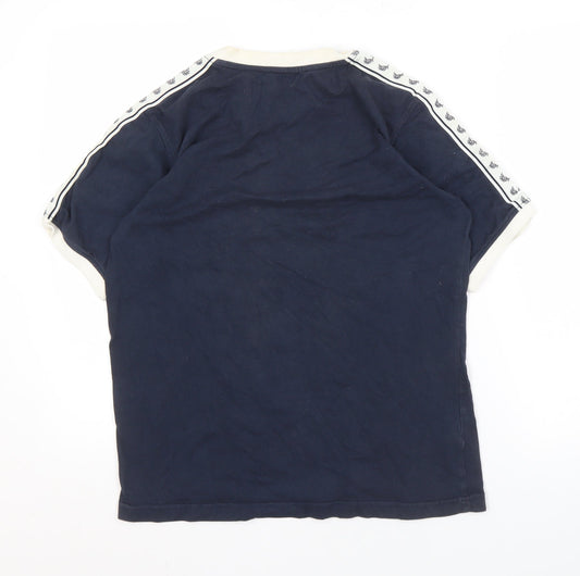 Fred Perry Men's Blue Medium Logo T-Shirt