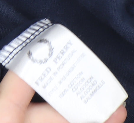 Fred Perry Men's Blue Medium Logo T-Shirt