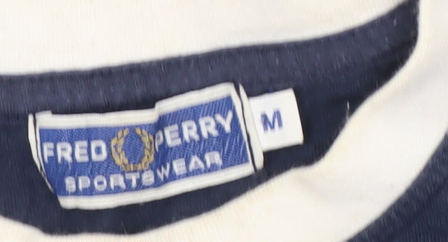 Fred Perry Men's Blue Medium Logo T-Shirt