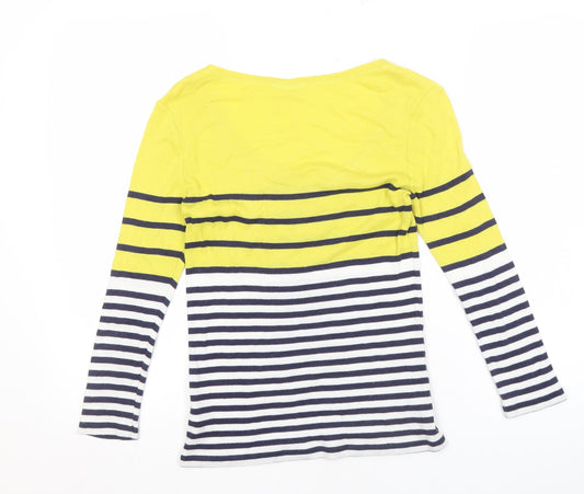 Womens UK Size 6 Whistles Multicoloured Cotton Blend T-Shirt