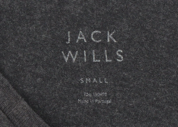 Jack Wills Men's Black Cotton Crew Neck T-Shirt - Size S