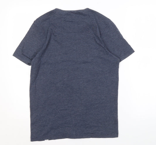 Jack & Jones Men's Blue Graphic Print T-Shirt M