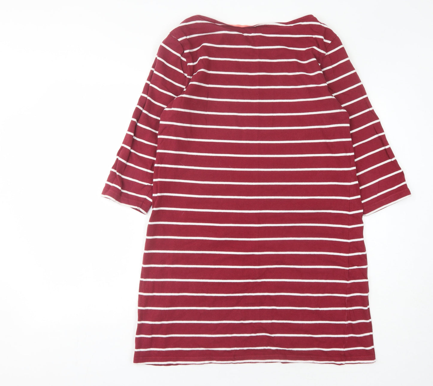 Mountain Warehouse Red Striped Women's T-Shirt Dress Size 14