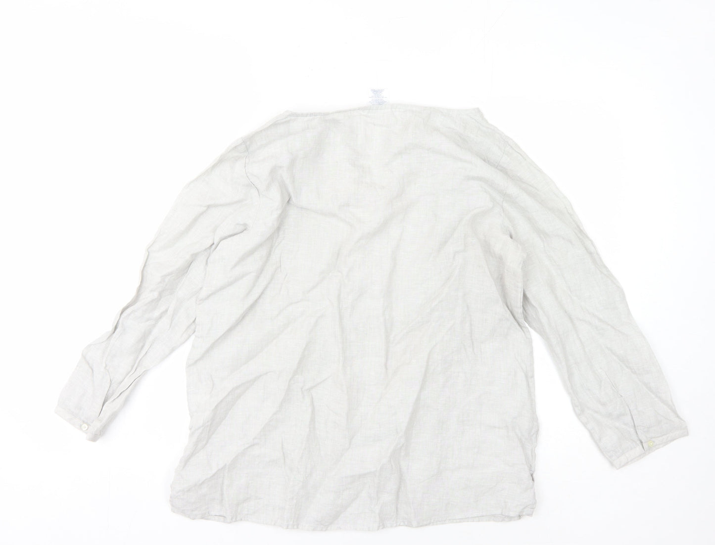 Lands' End Women's Ivory Tunic Blouse, Size 12 Petite