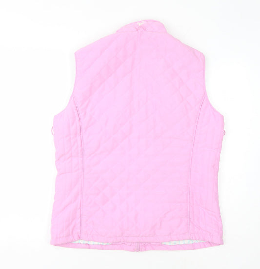 Joules Women's Pink Quilted Sleeveless Waistcoat