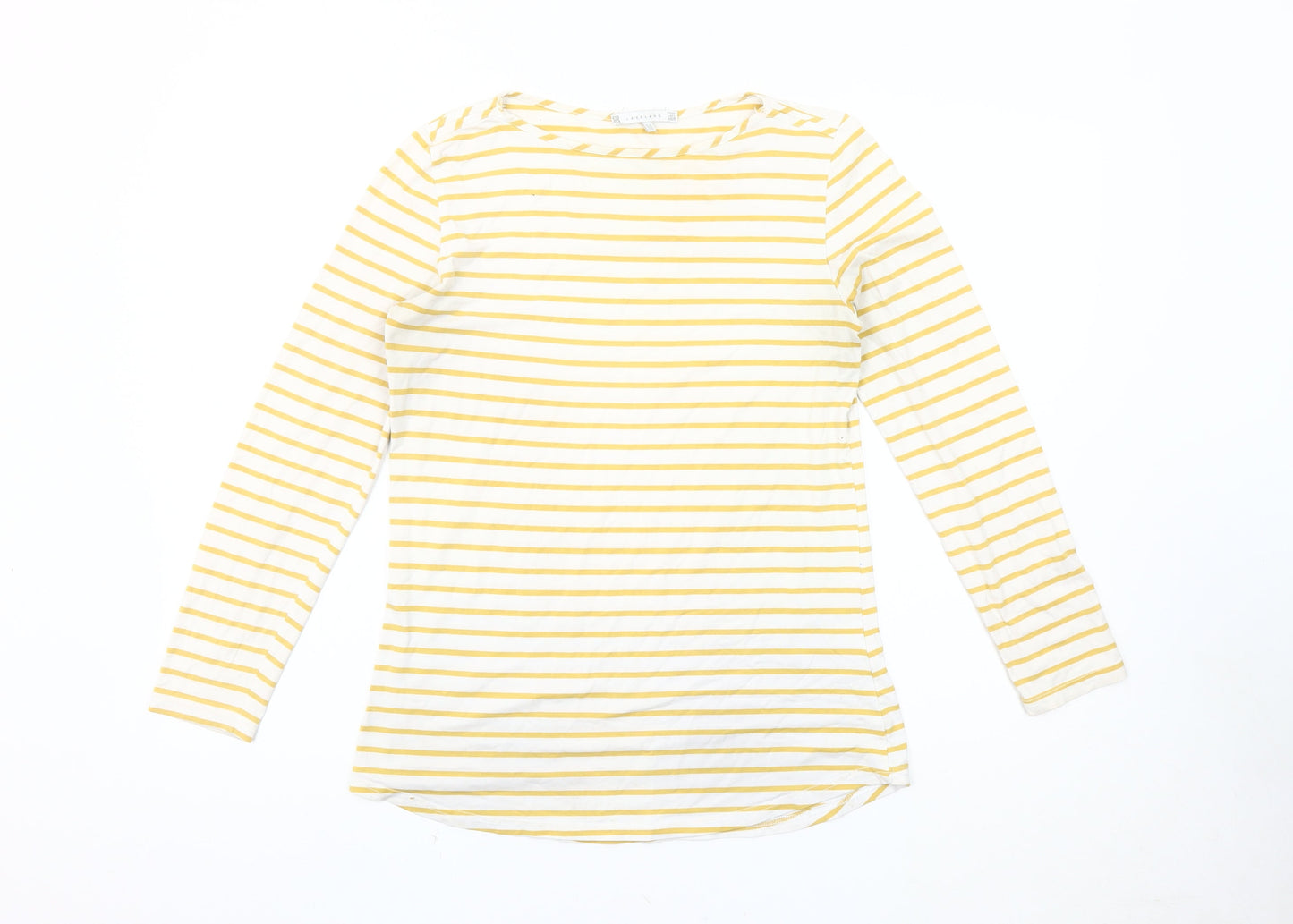 Lakeland Women's Yellow Striped Top M Long Sleeve