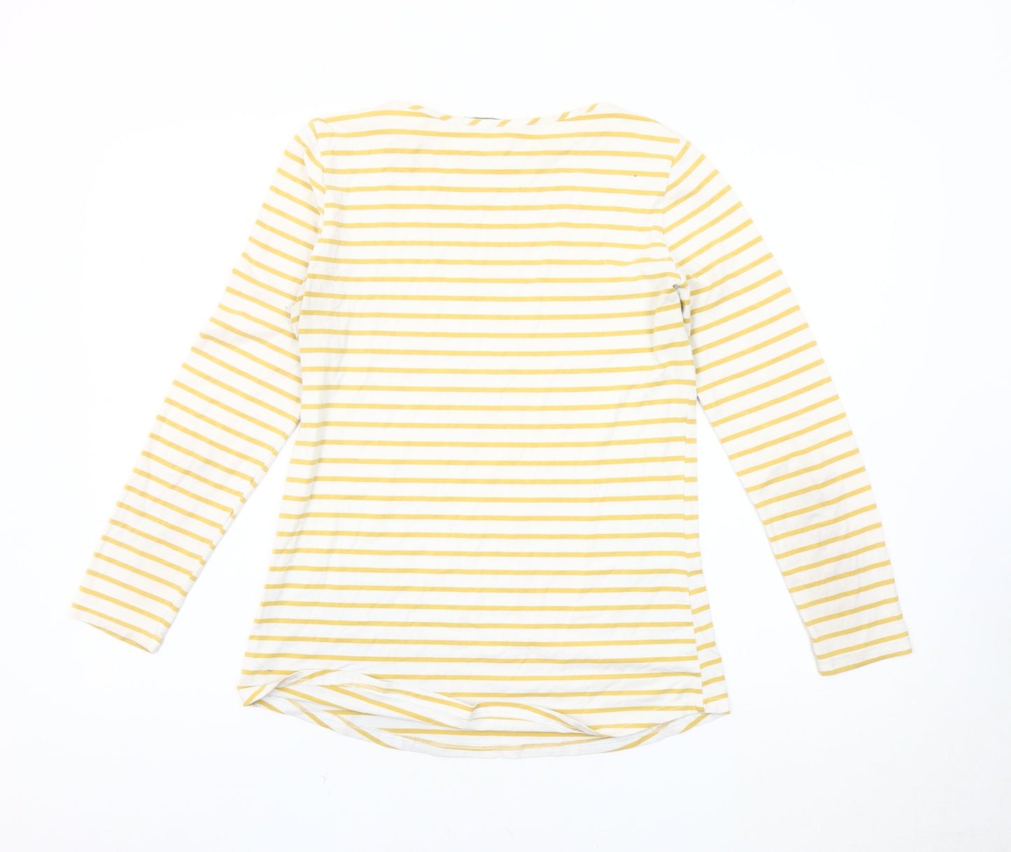 Lakeland Women's Yellow Striped Top M Long Sleeve