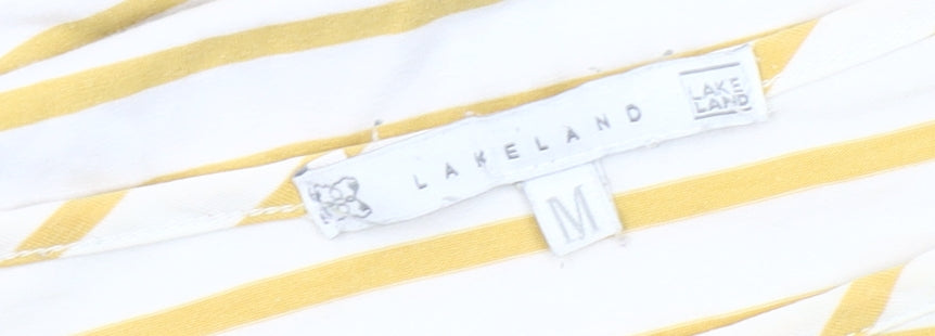 Lakeland Women's Yellow Striped Top M Long Sleeve