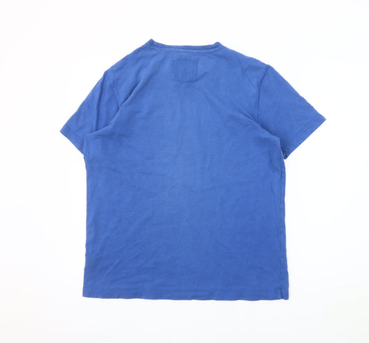 Crew Clothing Men’s Blue Cotton Short Sleeve T-Shirt