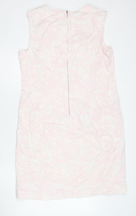 Laura Ashley Women’s Pink Sheath Dress Size 16 V-Neck