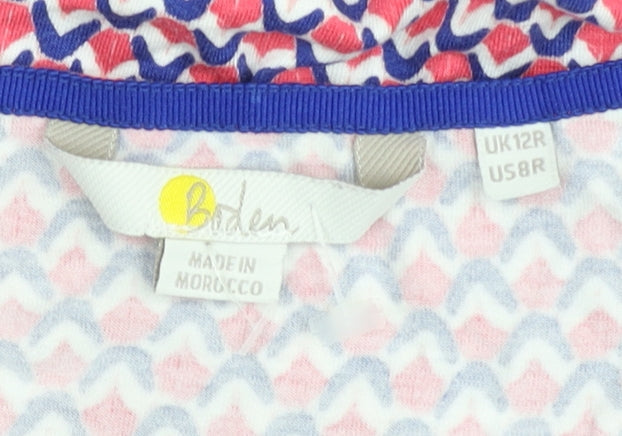 Boden Women's Multicoloured Geometric Dress, Size 12