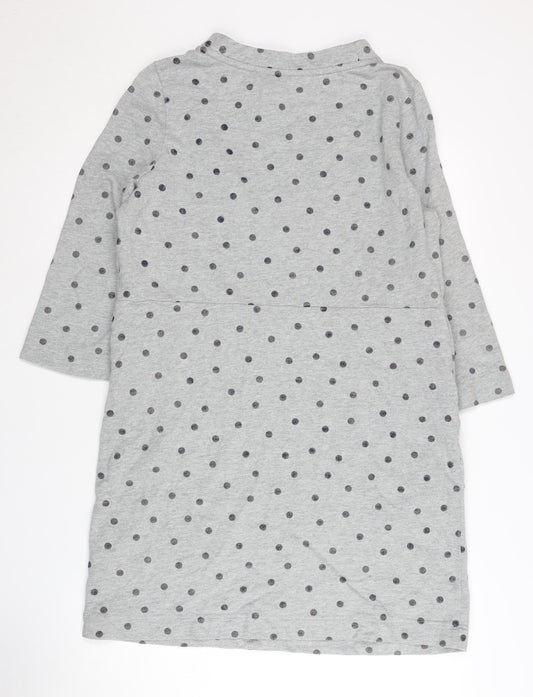 Boden Women's Grey Polka Dot Cotton Dress Size 14