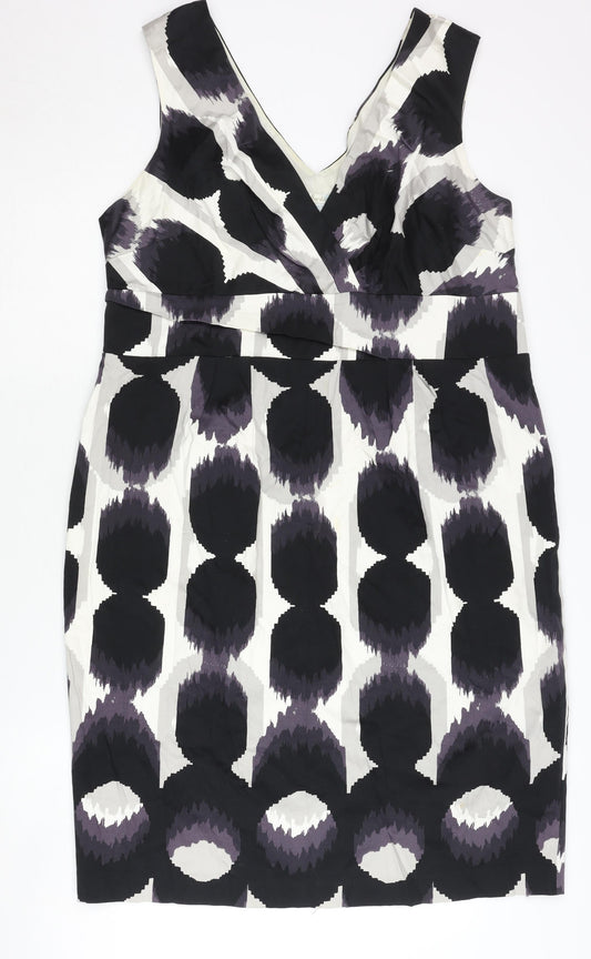 Boden Women's Multicoloured Sleeveless Sheath Dress Size 10