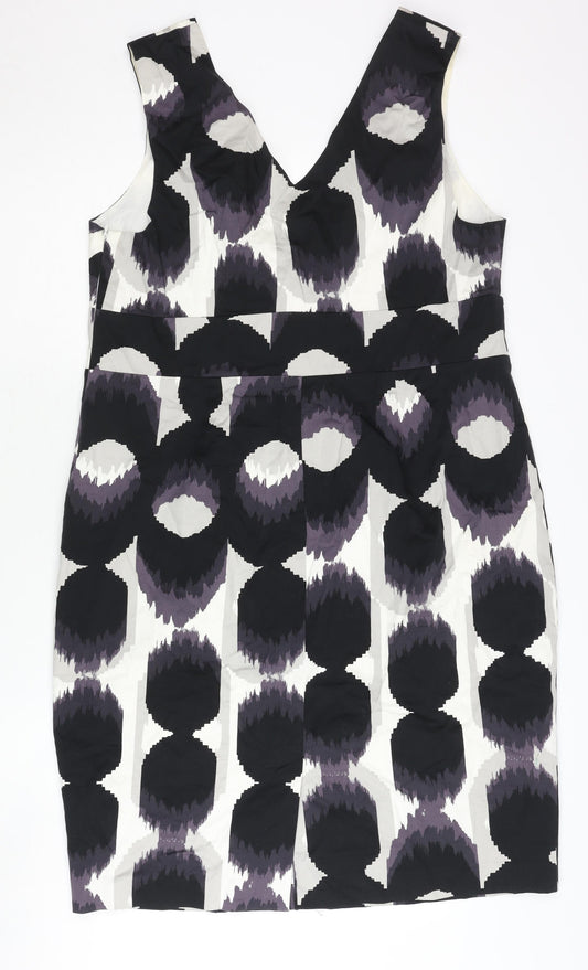 Boden Women's Multicoloured Sleeveless Sheath Dress Size 10