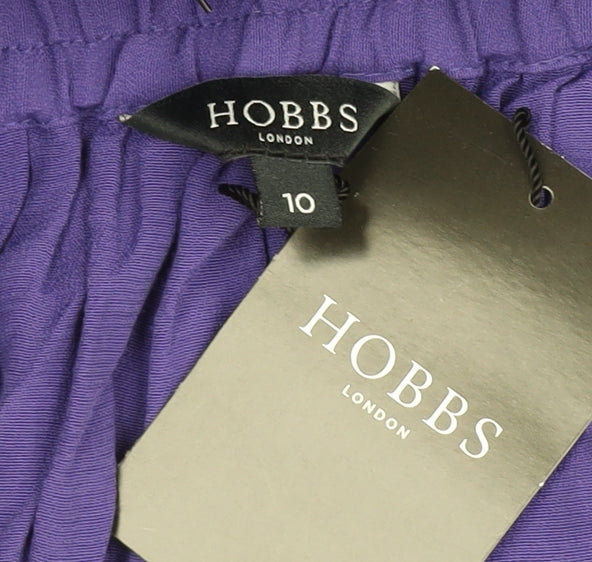 Hobbs London Women's Purple A-Line Midi Skirt, Size 10