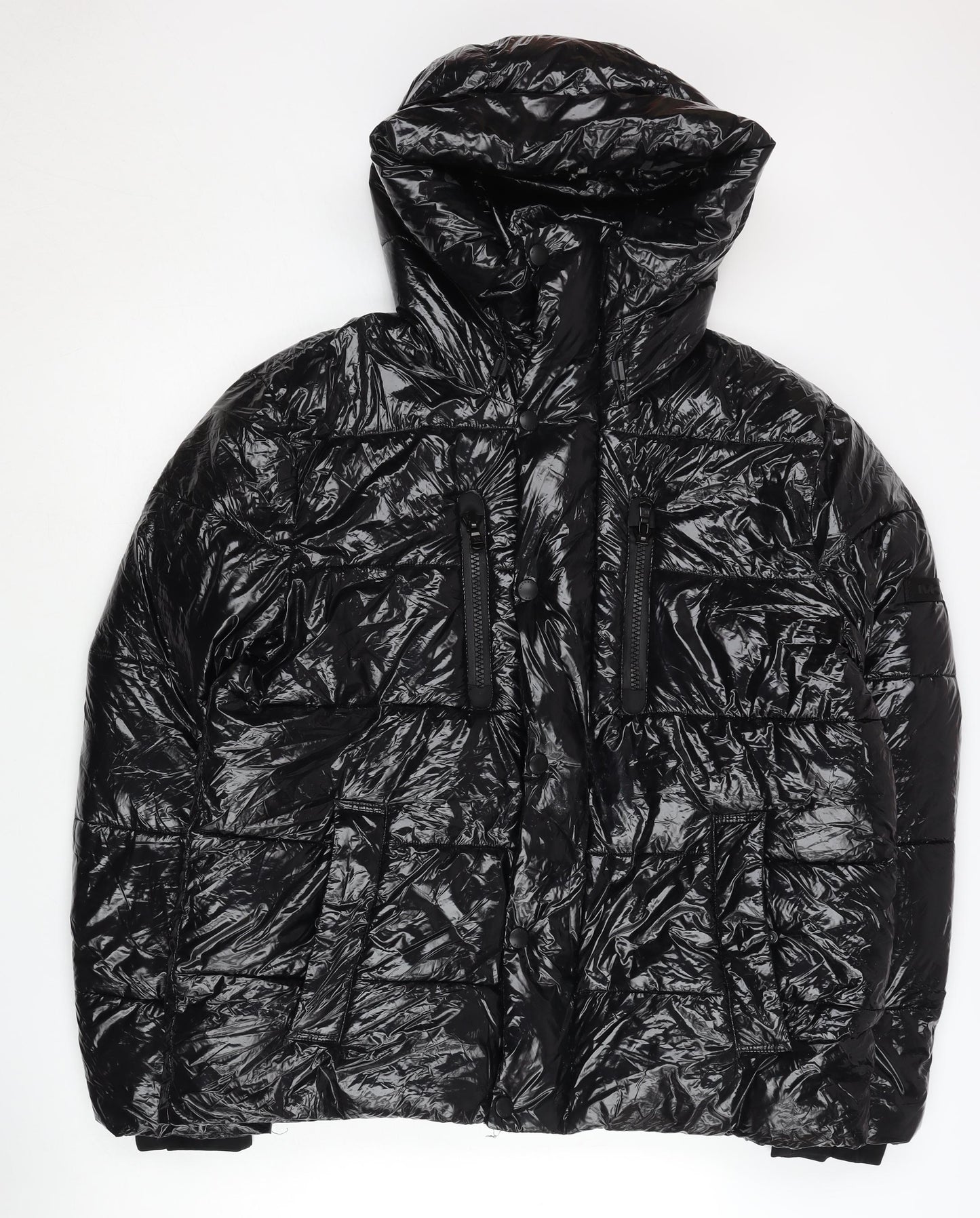 Michael Kors Men's Black Hooded Jacket L