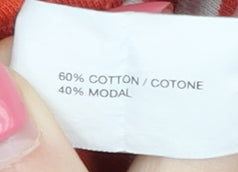 Gap Women's Orange Tank Top L Striped Casual