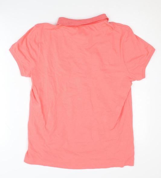 Womens UK Size 2XL U.S. Polo Assn. Pink Cotton Blend Polo